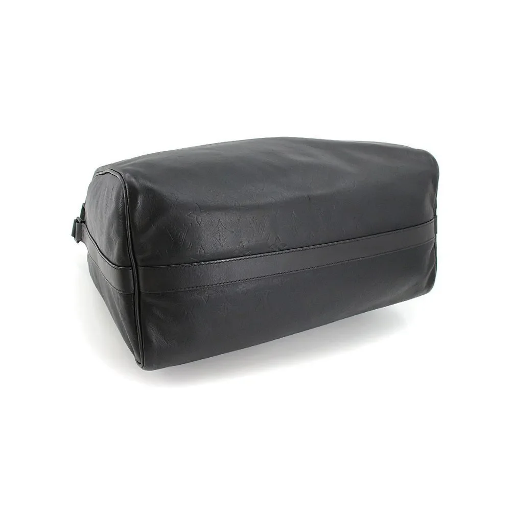 Louis Vuitton Monogram Shadow Speedy Bandouliere 40 Shoulder Bag Noir Black